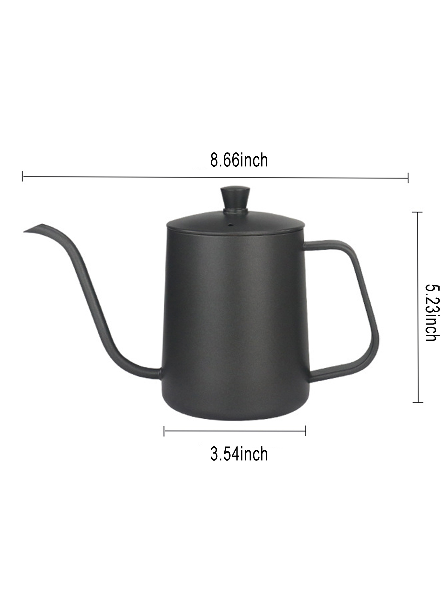 1pc hand pour coffee pot long spout with hanging ears stainless steel household coffee utensils 304 stainless steel pull flower cup for coffee details 0
