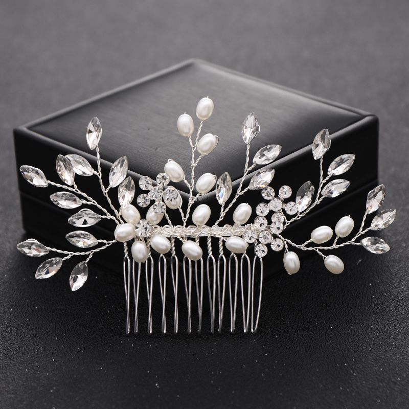 Crystal Flower Bridal Hair Comb Silver Accents Wedding Hair Comb Bridal Comb  Hair Comb For Wedding Bridal Hair Piece Hair Accessory - Clothing, Shoes &  Jewelry - Temu