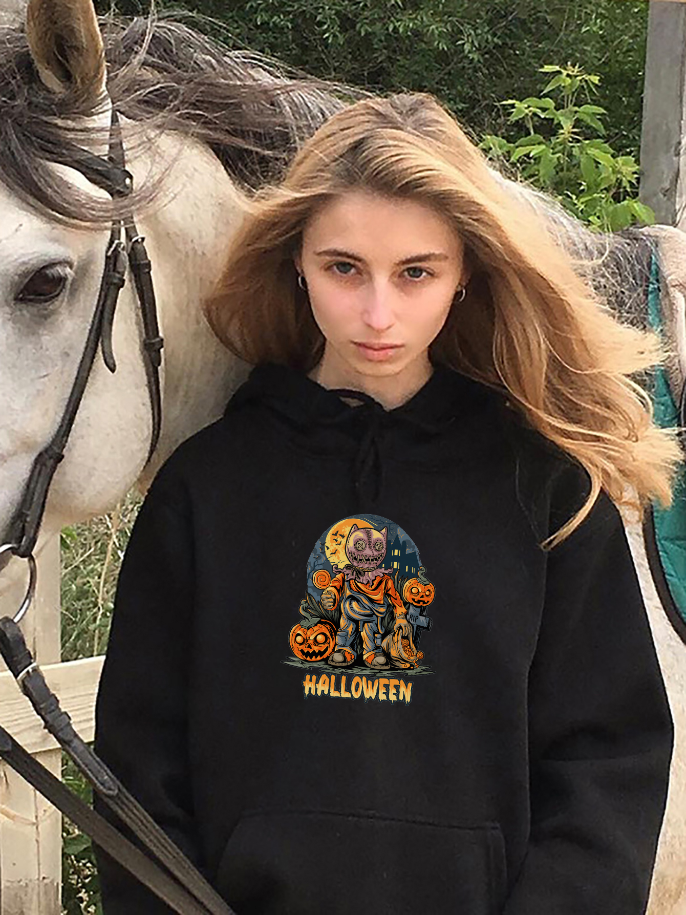 Kürbis Druck Kapuzenpullover Kordelzug Lässige Kapuze - Temu Switzerland