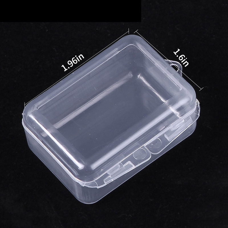 10pcs Mini Boxes Rectangle Transparent Plastic Jewelry Storage Case  Container Packaging Box For Earrings Rings Beads Collecting Small Items