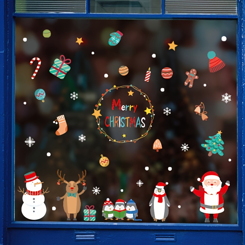 1 Sheet Christmas Window Clings Window Stickers Window Decoration 90 Days Buyer Protection Temu