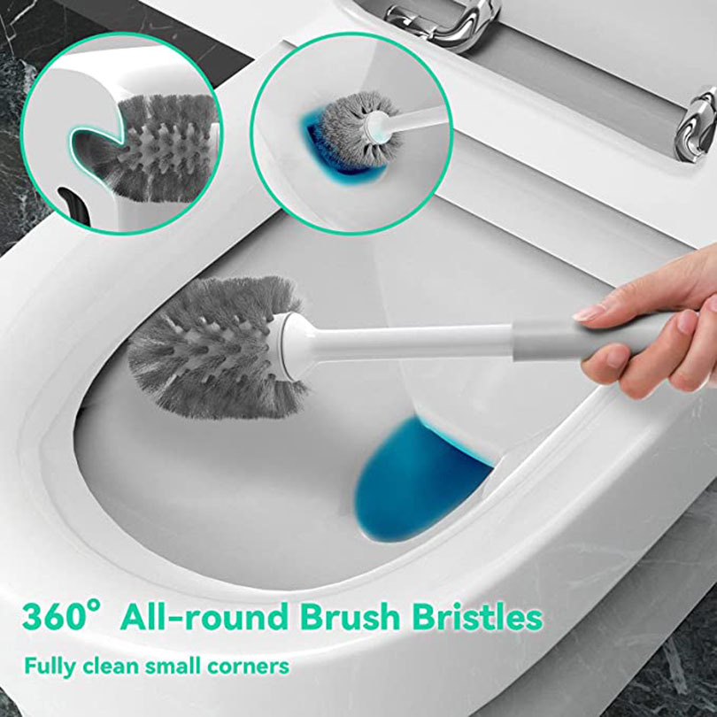 Toilet Brush and Plunger Set - 2 in 1 Bathroom Cleaner