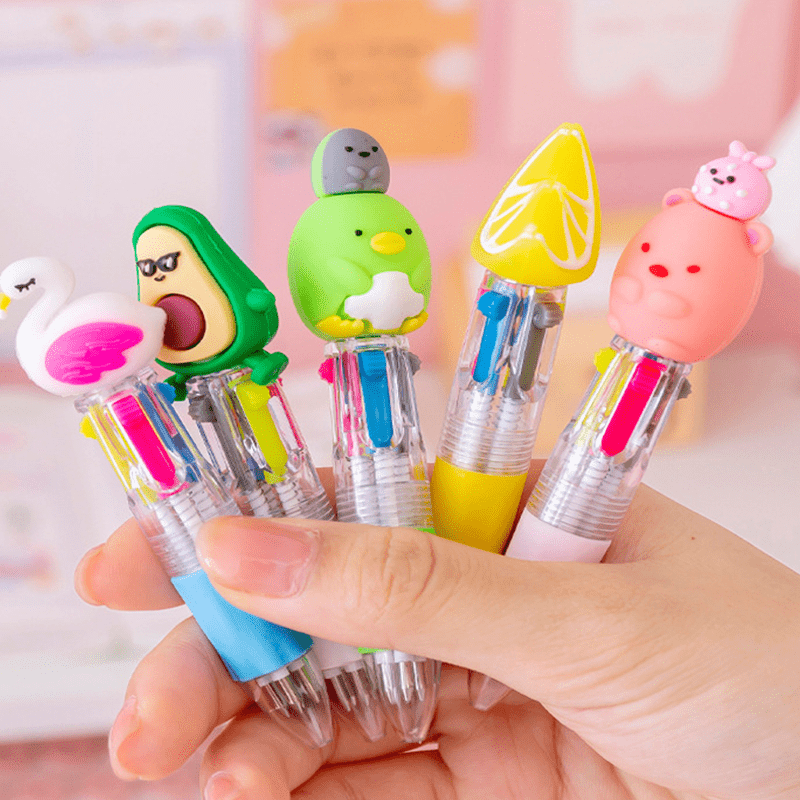 Wholesale Multicolored Cartoon Cute Ballpoint Pens Colorful