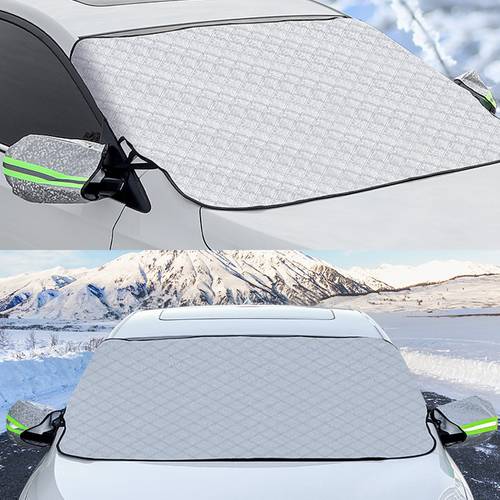 Winter Car Windshield Snow Cover, Multipurpose Auto Sun Shade Portable