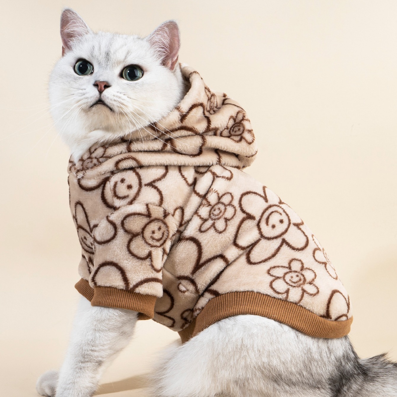 Cute Sunflower Pet Hoodie: Keep Your Dog & Cat Warm & Stylish! - Temu