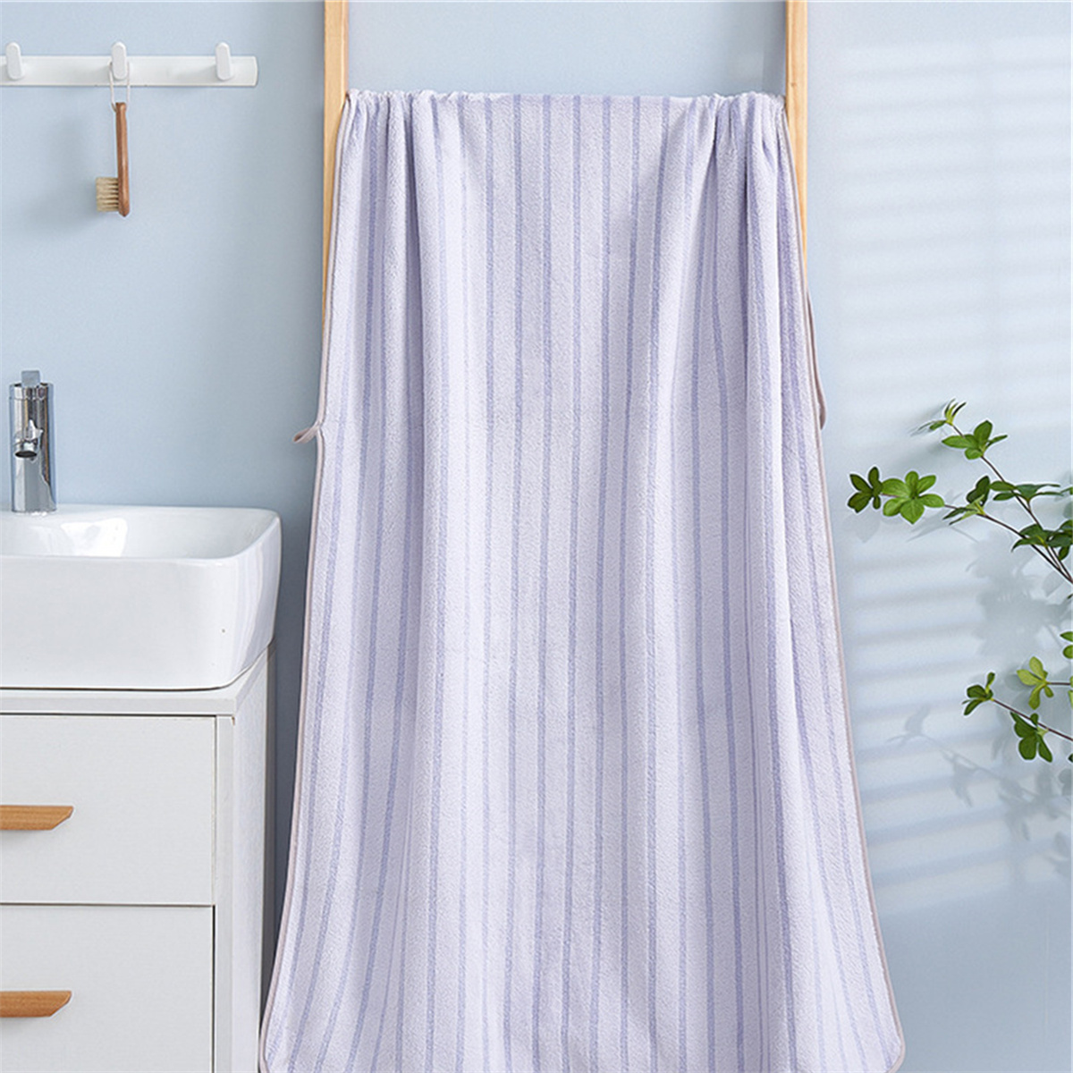 1pc Super Large Solid Color Towel/bath Towel In Modern & Simple
