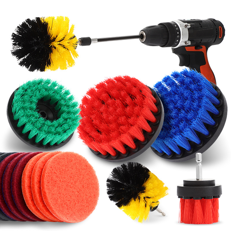 7pcs Moving Brush Head, Electric Cleaning Brush, Yellow 7-piece