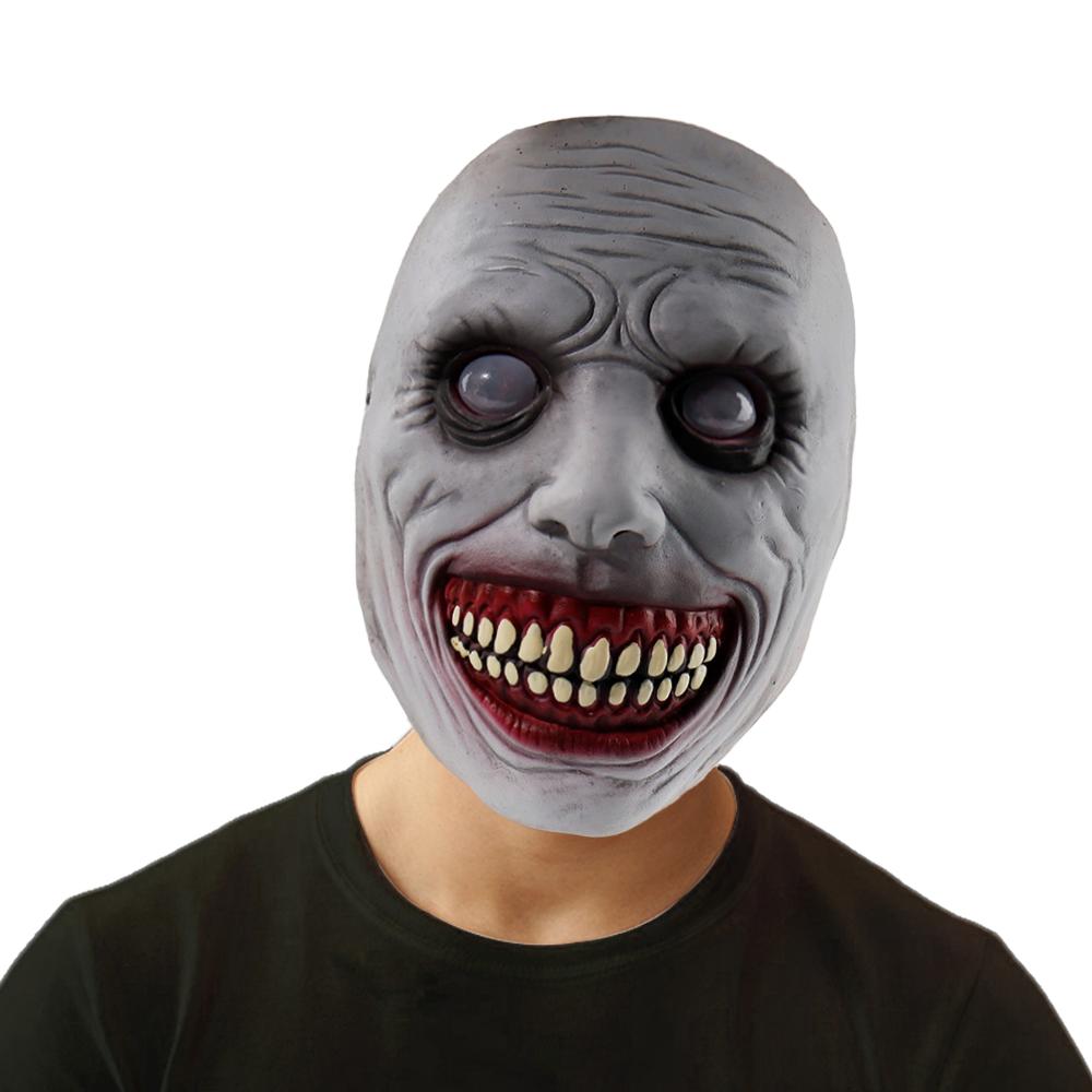 Compre Máscara de terror de Halloween COS Exorcista Sorriso Rosto