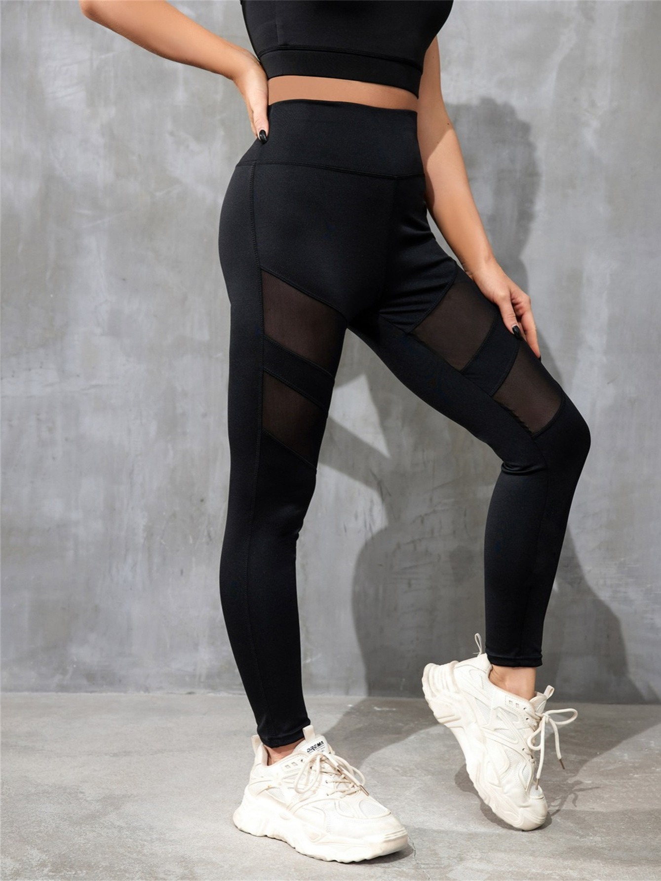 Sexy Skinny Print Leggings Mature Solid Waist Elastic - Temu
