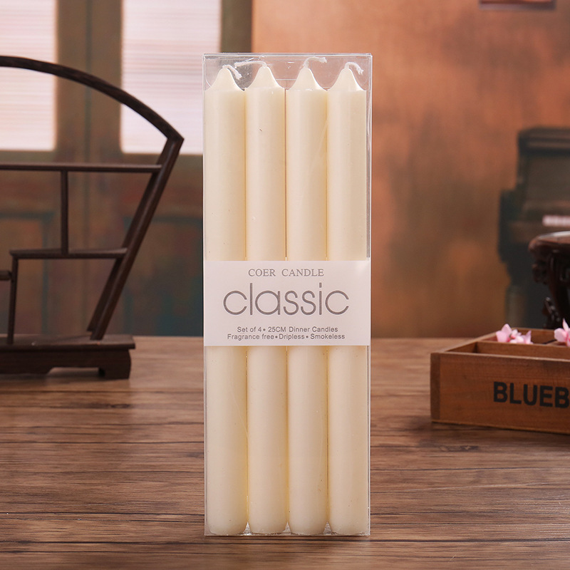 4pcs Taper Candles Classic Smokeless Tall Taper Candles - Temu