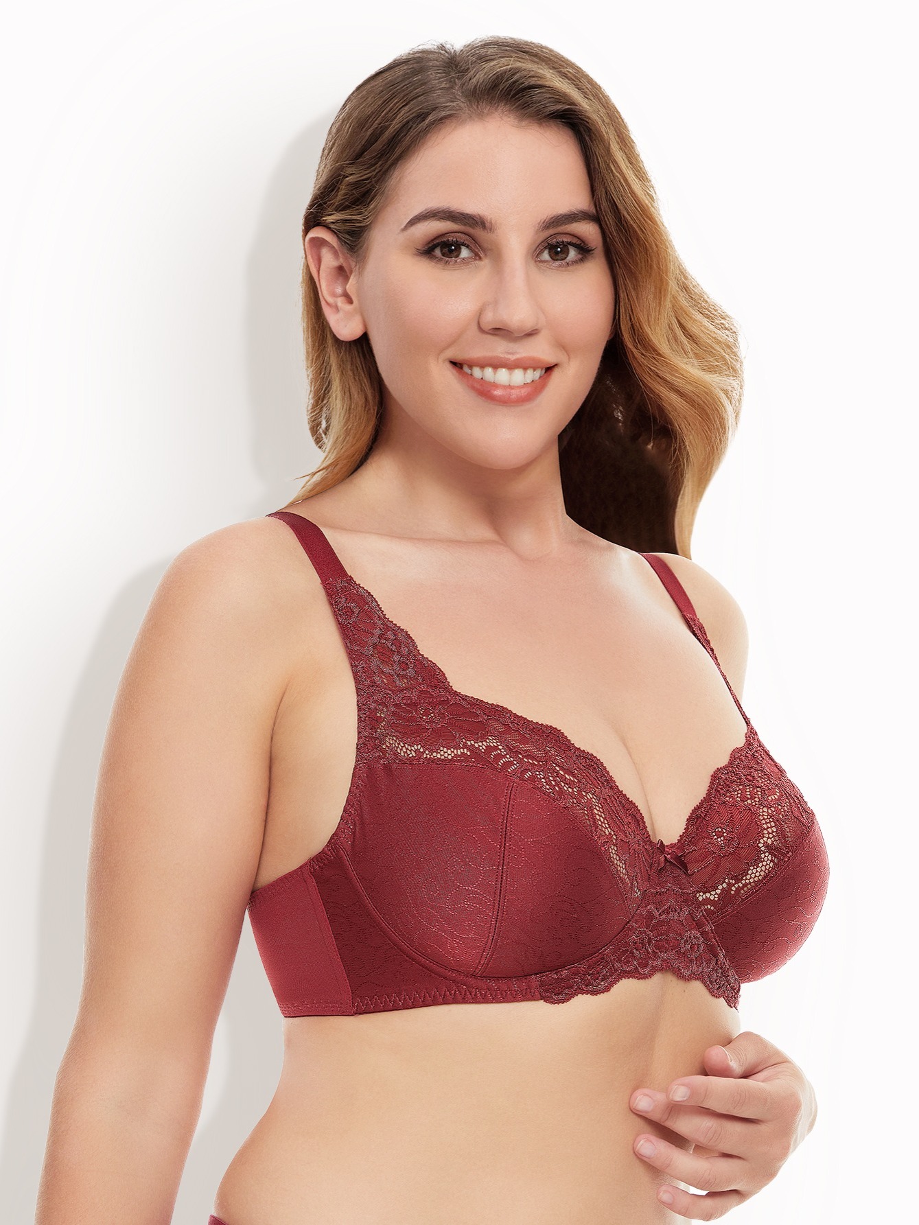Women's Plus Size Bras Minimizer Underwire Full Coverage Unlined Seamless  Cup