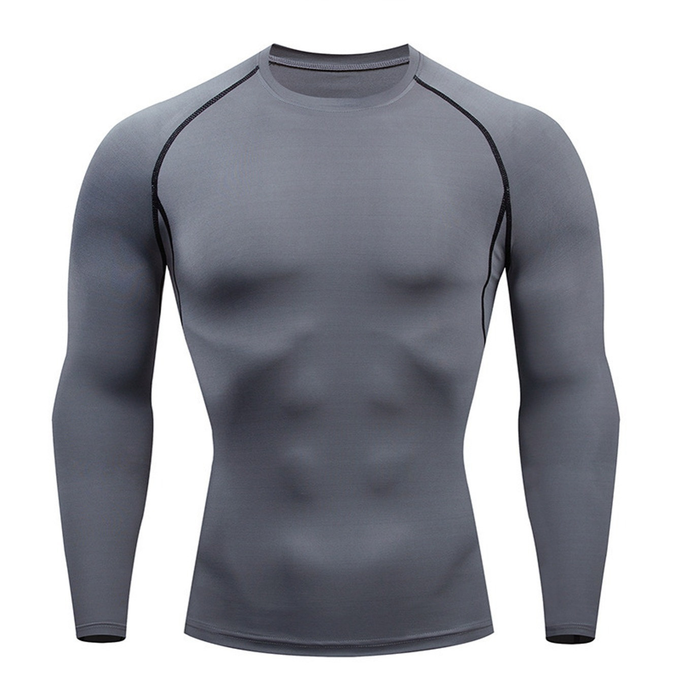 Men's Grey Compression Shirts: Quick dry Long Sleeve - Temu