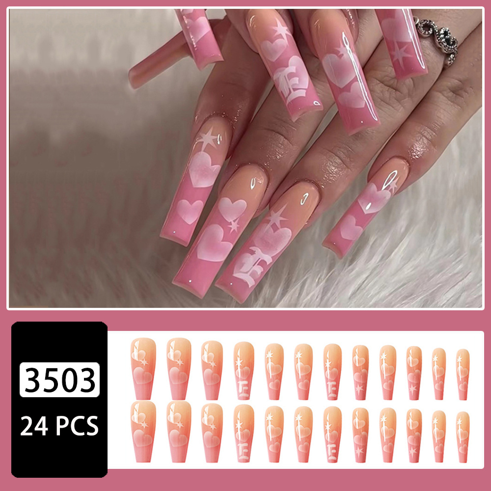 Stunning Pink Acrylic Nails with Nail Charms and Gems