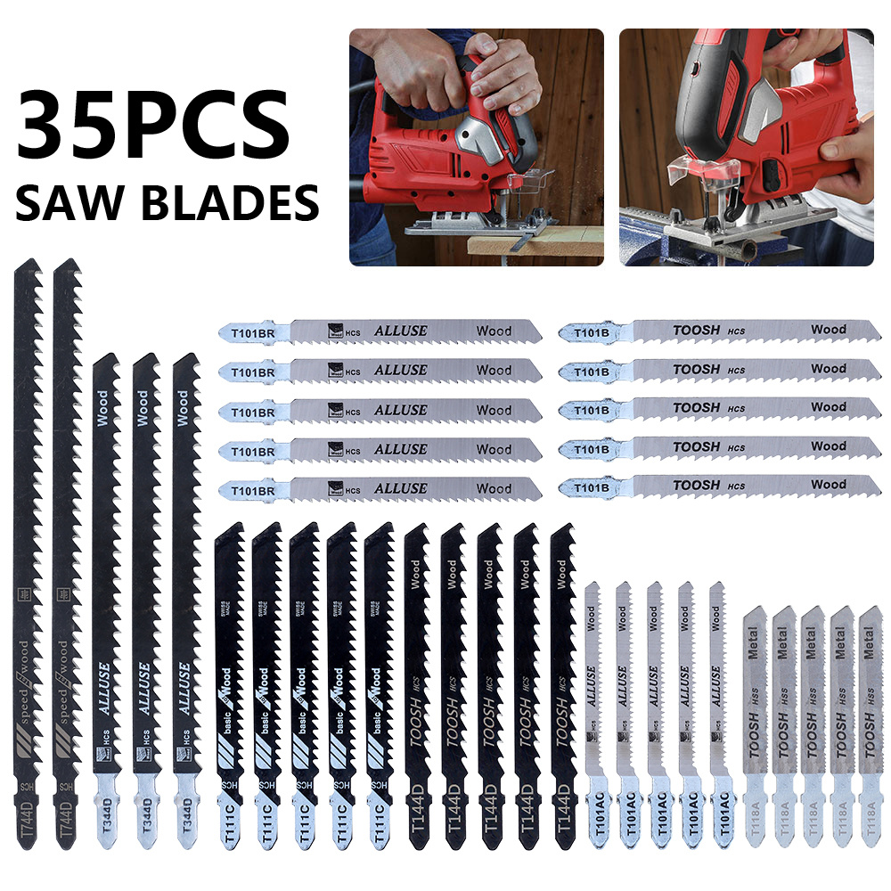 30Pcs Jig Saw Blade Set Carbon Steel 6/8/10/14/18/24/32TPI