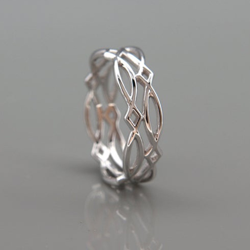 Men's Braided Multilayer Line Silver Alloy Ring