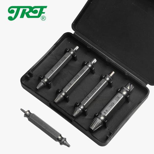 JRF 5pcs Double Side Damaged Screw Extractor Drill Bit