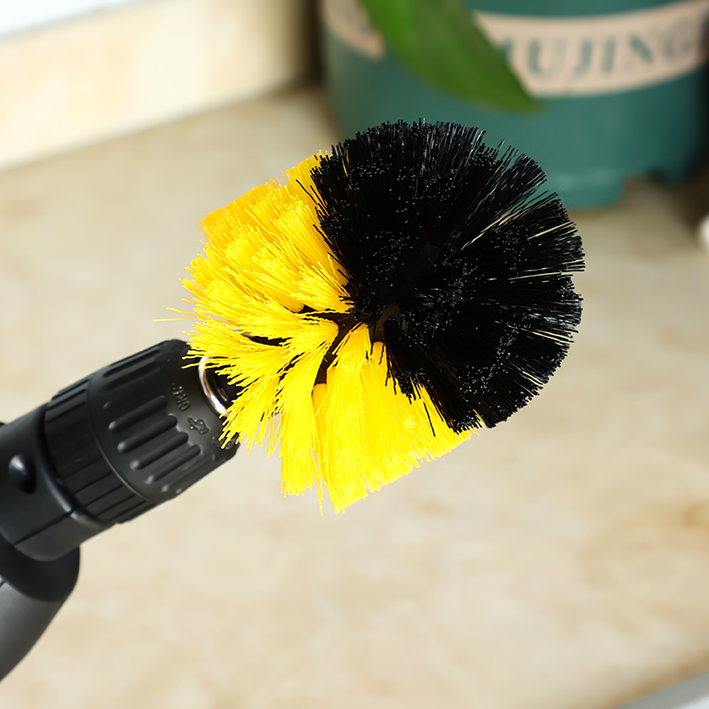 7pcs Moving Brush Head, Electric Cleaning Brush, Yellow 7-piece