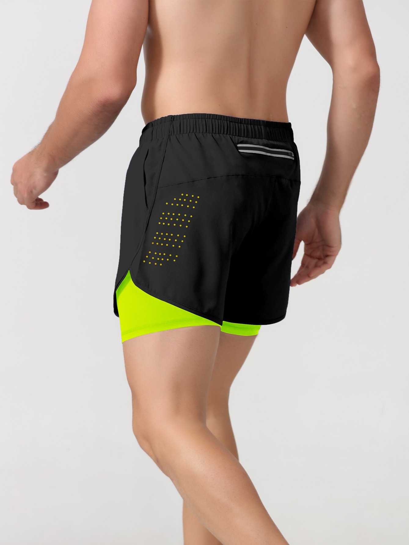 Yellow Athletic Shorts for Men