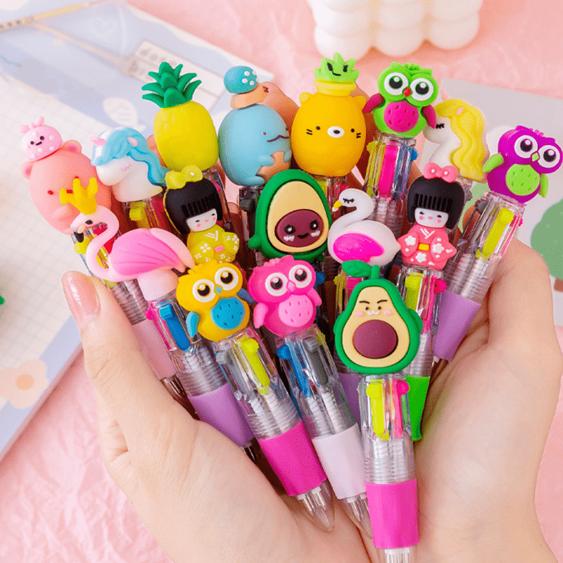 30pcs/lot Cute Mini Ballpoint Pen Christmas Series 4 Color Ball Pens for  Kids School Writing Supplies Office Stationery Gifts 