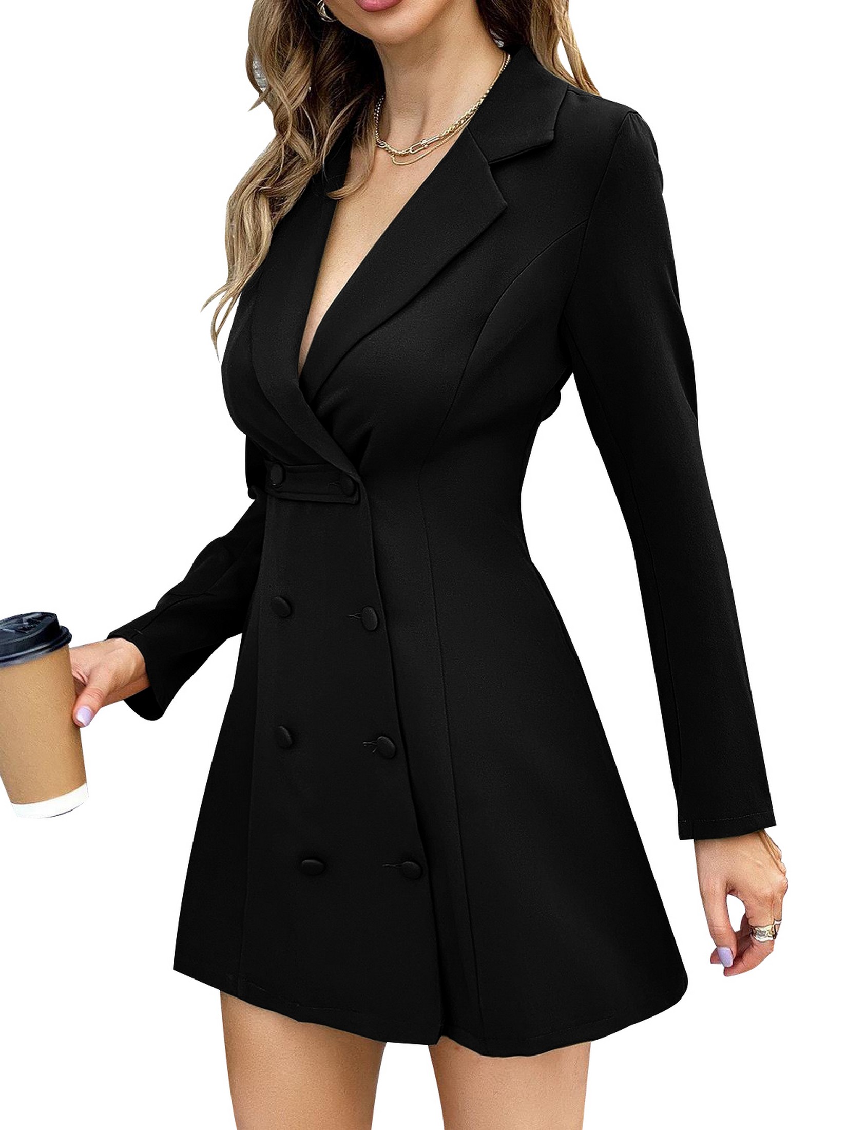 Women's Suit Elegant 2-Piece Modern Women's Suit Elegant 2-Piece Black  Women's Sets Solid Lace Splice V-Neck Long Sleeve Coat Ruffle Button Long Trouser  Suit Two Piece Women's Elegant ​, White, S 
