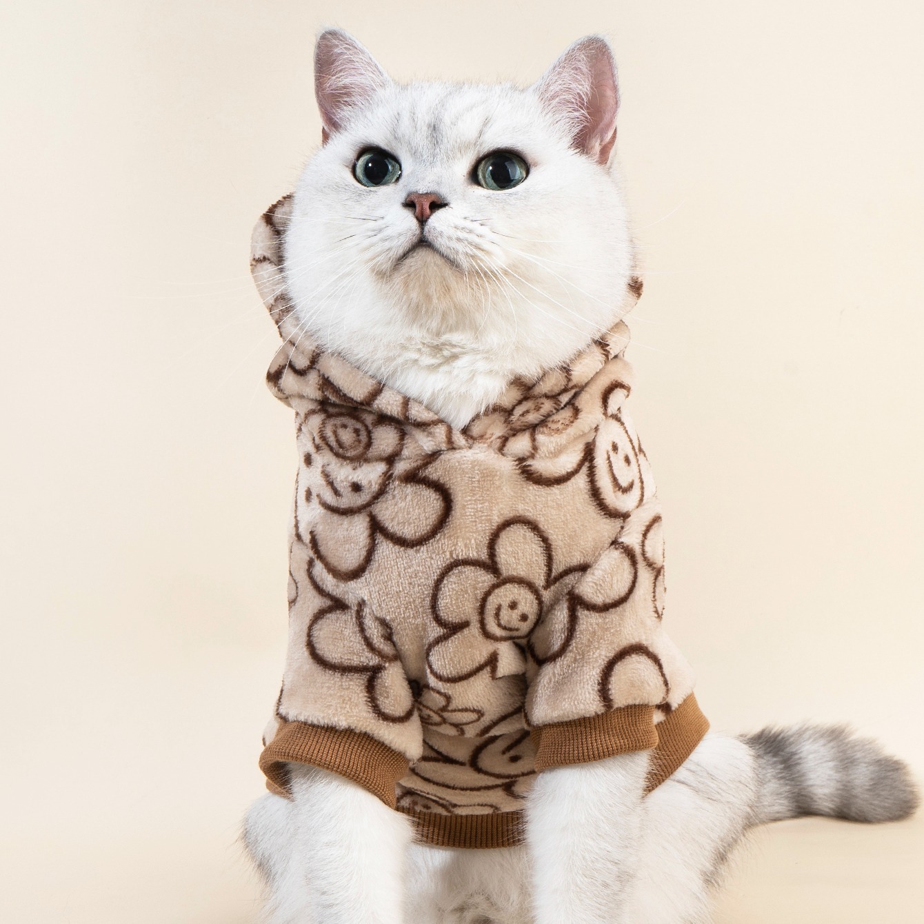 Cute Sunflower Pet Hoodie: Keep Your Dog & Cat Warm & Stylish! - Temu