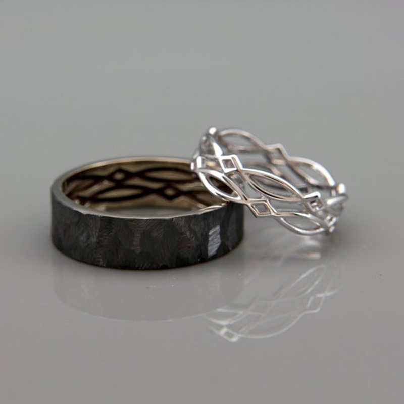 Men's Braided Multilayer Line Silver Alloy Ring