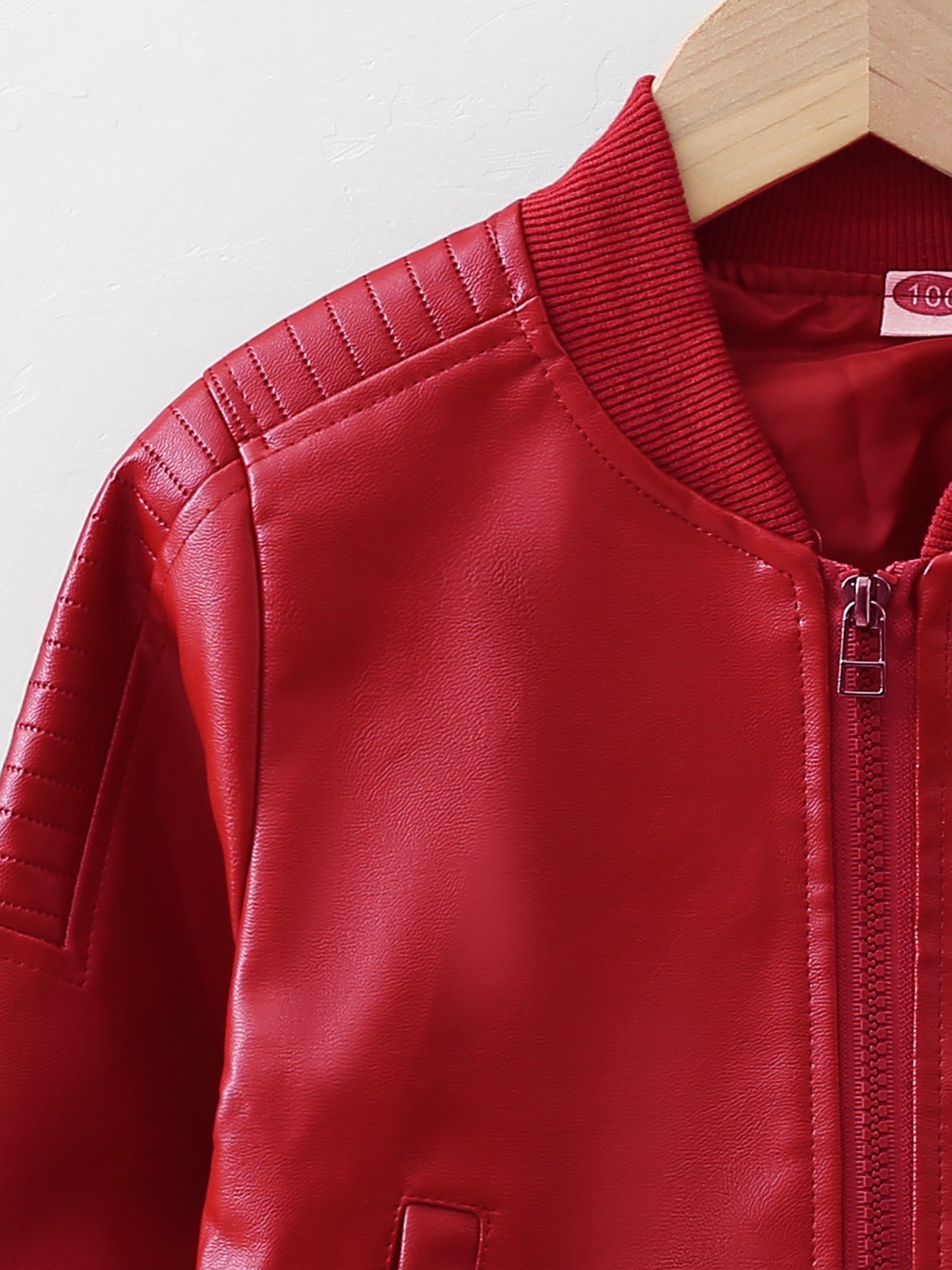 Boys red leather on sale jacket