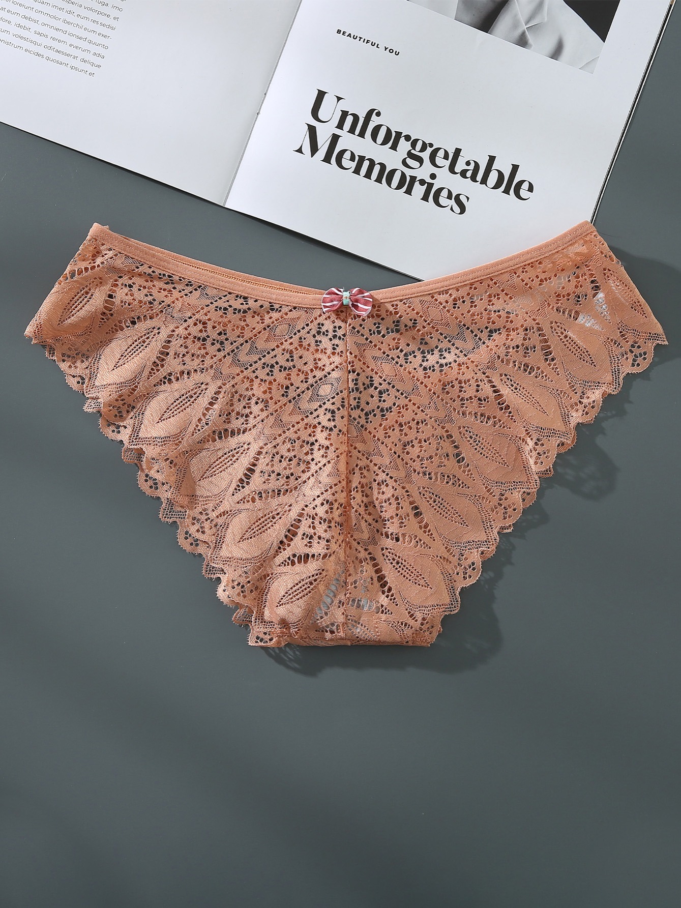Sexy Lace Cheeky Panties Strappy Low Cut Cheekies Bow Tie - Temu
