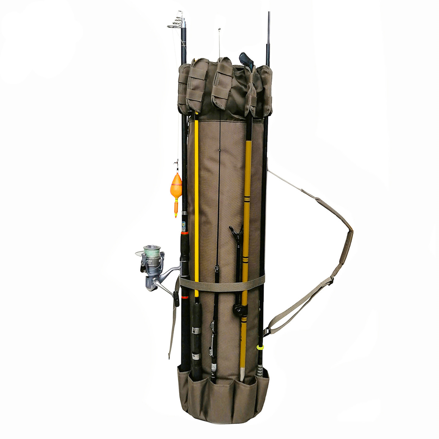 Fishing Rod Carrier Fishing Reel Pole Storage Shoulder Bag - Temu