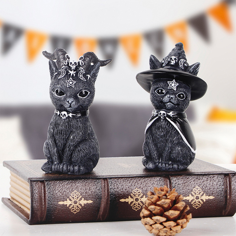Acheter Halloween chat magique résine artisanat ornements