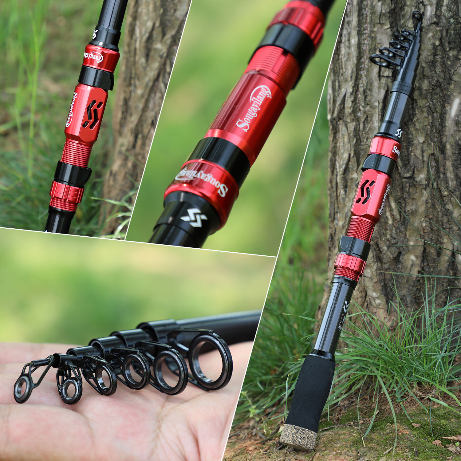 Sougayilang1 8m 3 0mtelescopic Fishing Rods Spinning Rod Fo - Temu