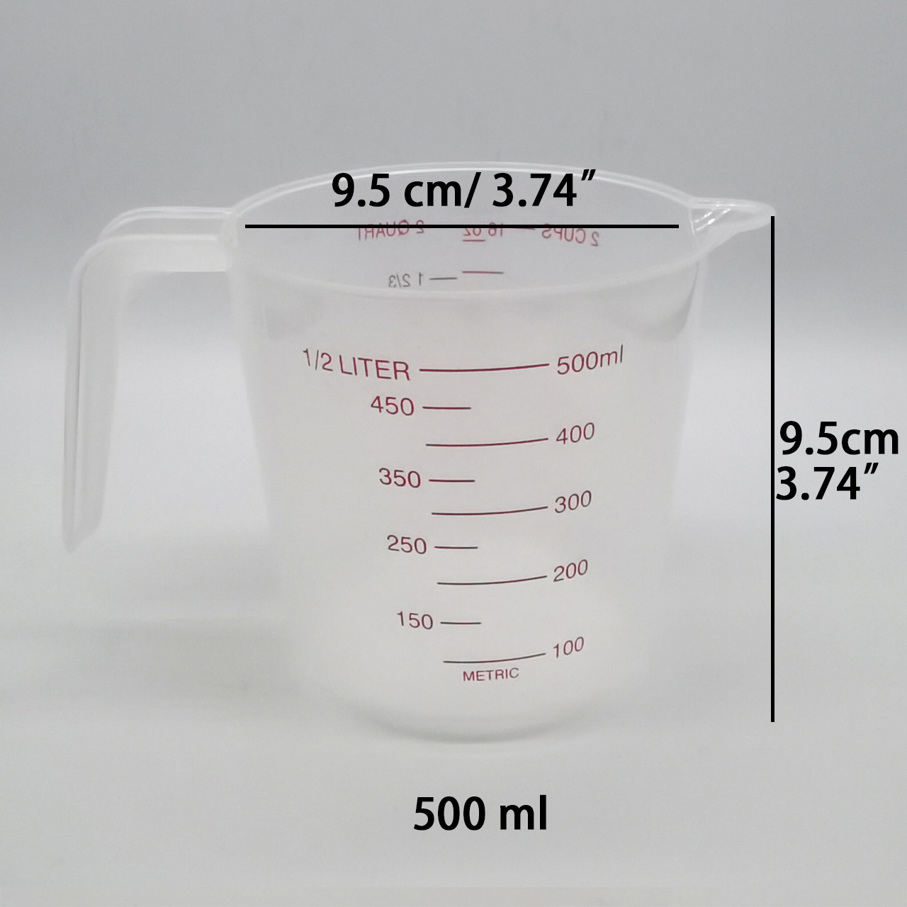 Plastic Measuring Cup With Graduation Liquid And Dry - Temu