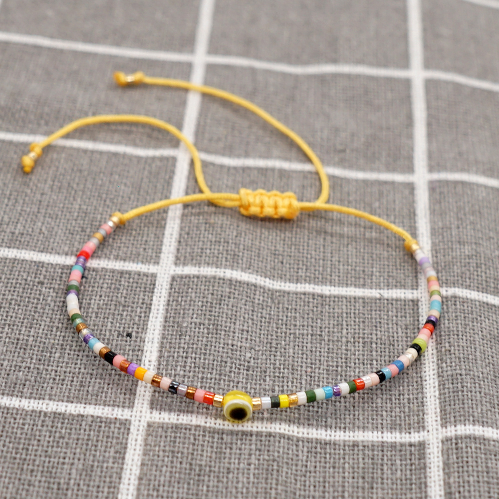 1pc Multicolour Dainty Handmade Miyuki Beaded Bracelet - Temu Australia