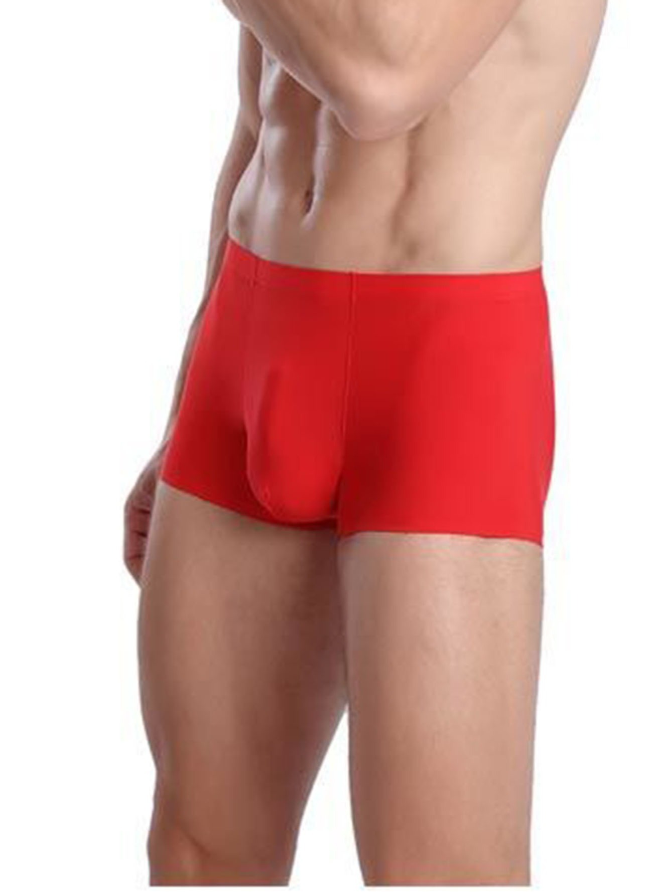 1pcs Men's New Year's Red Boxer Briefs Solid Boxer Briefs Underwear