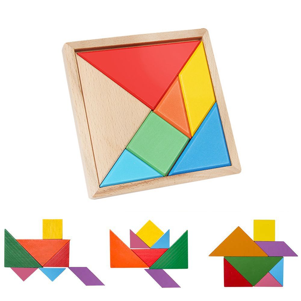 Creative Wooden Tangram Puzzles For Kids - Toys & Games - Temu