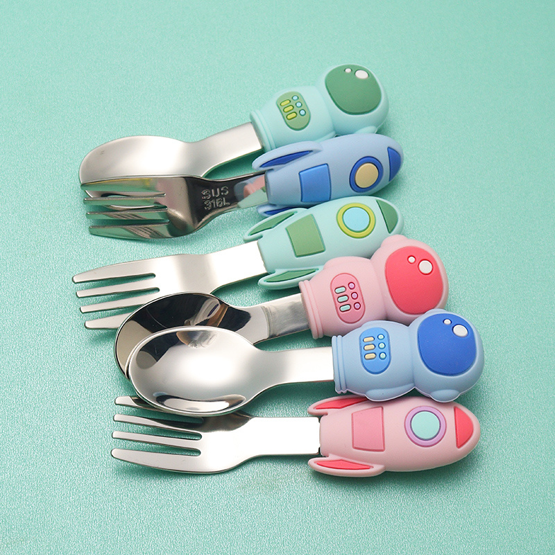 Kids Fork and Spoon with cute Panda Design 6 pcs for Cutlery