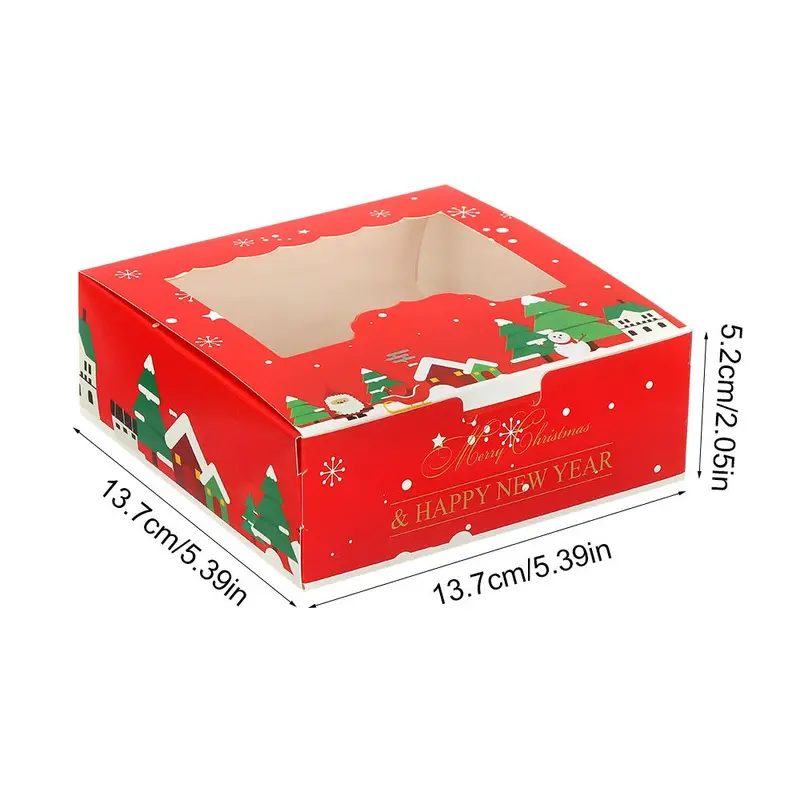 10pcs Boîtes à gâteaux en carton de Noël, boîte d'emballage de gâteau à 4  tasses - Temu Luxembourg