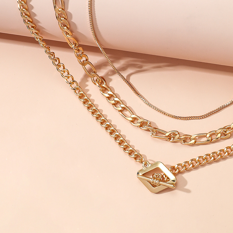 Vintage Layered Necklace Small Hollow Stackable Chain - Temu