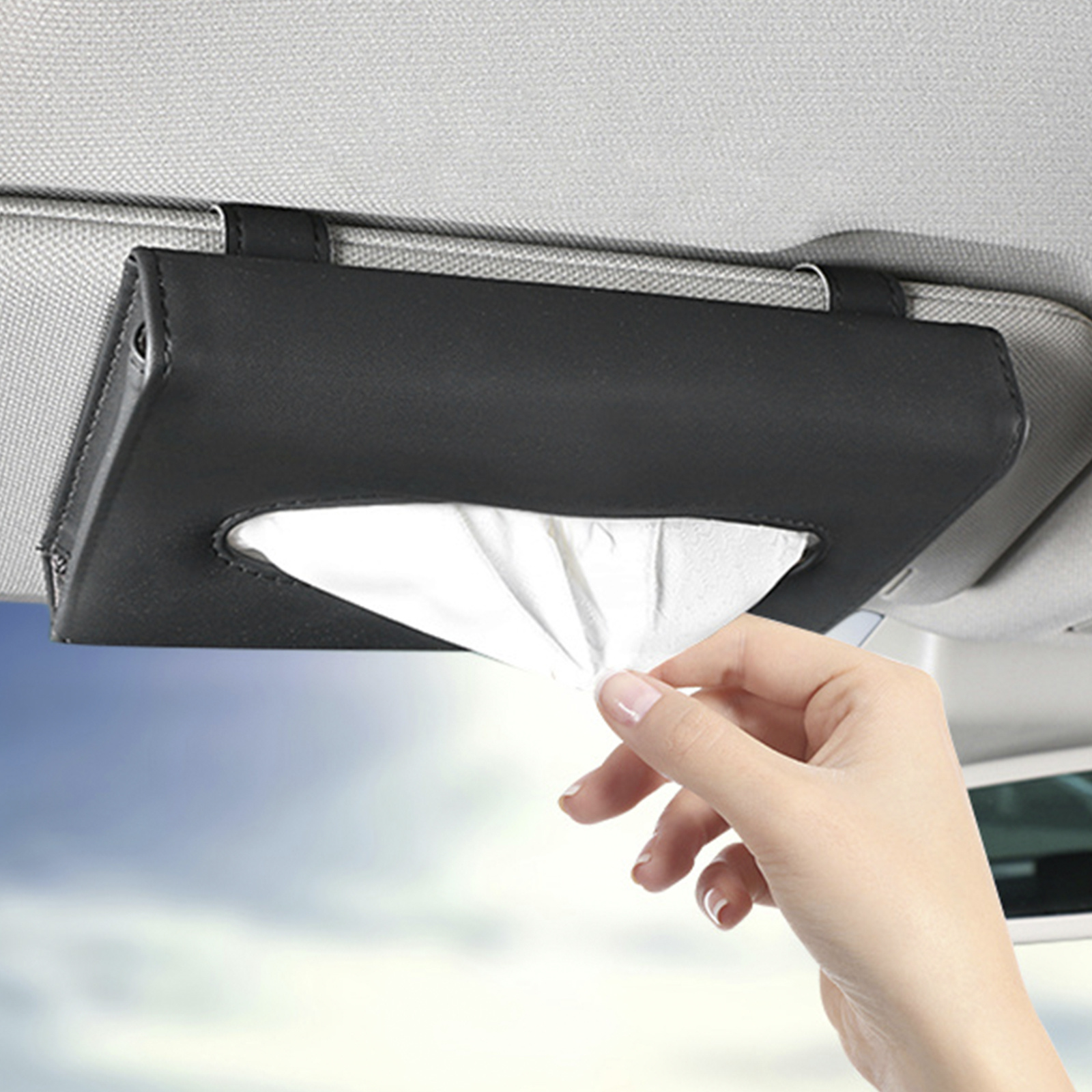 Car Tissue Box Car Sun Visor Tissue Box Holder Auto Interior - Temu