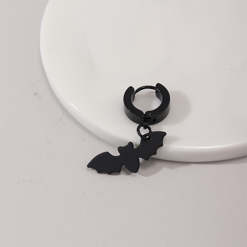 

Stainless Steel Black Bat Ear Buckle Jewelry