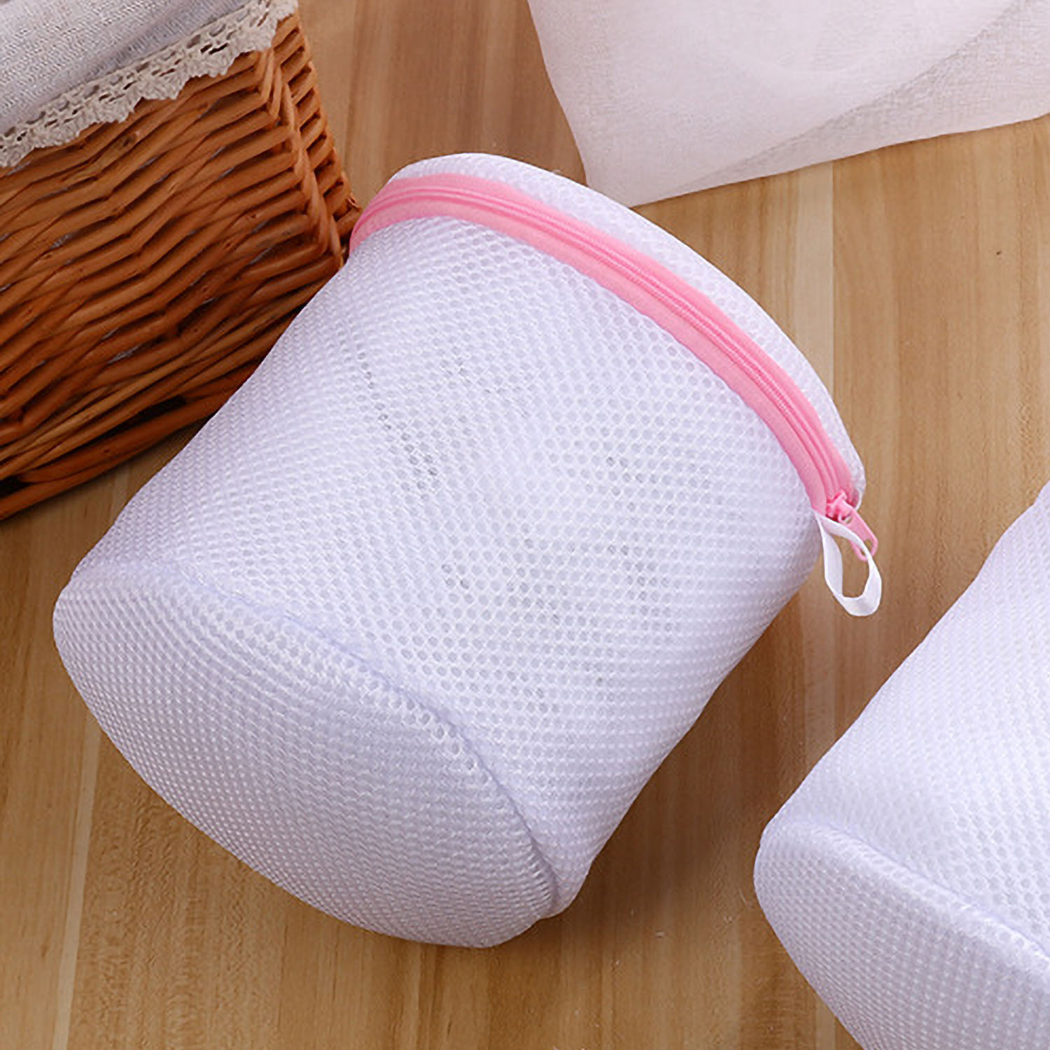 Cylindrical Mesh Bra Care Bag Laundry Bag - Temu