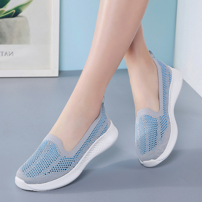Women's Casual Breathable Lightweight Minimalist Knit Slip On Sneakers