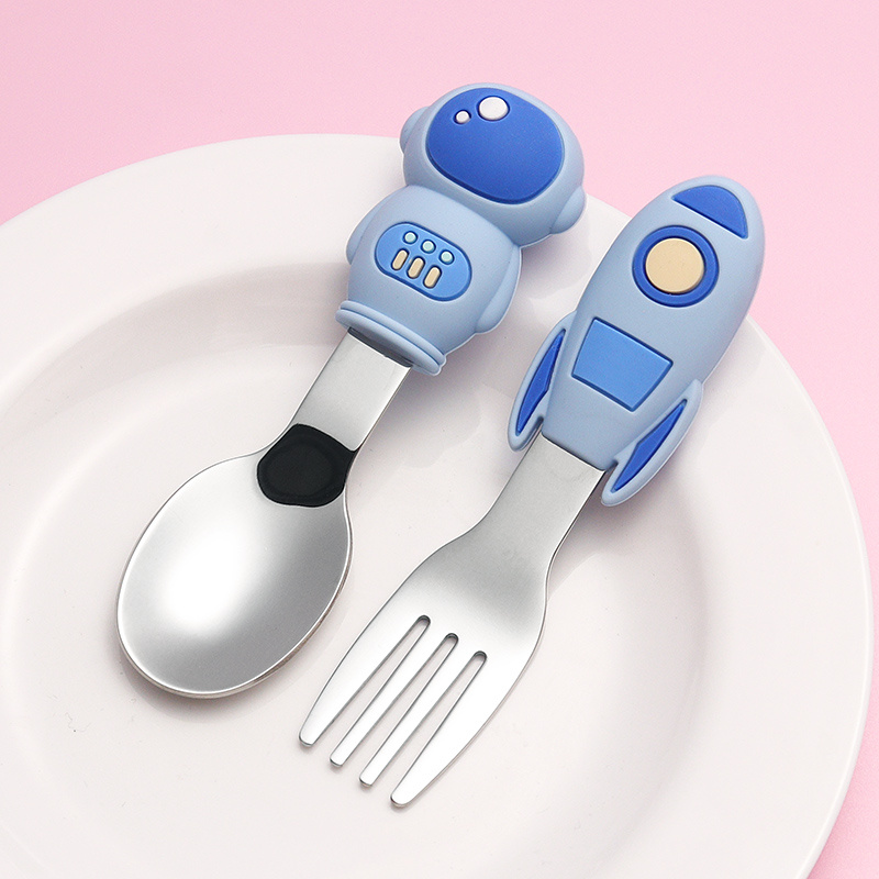 Kids Fork and Spoon with cute Panda Design 6 pcs for Cutlery