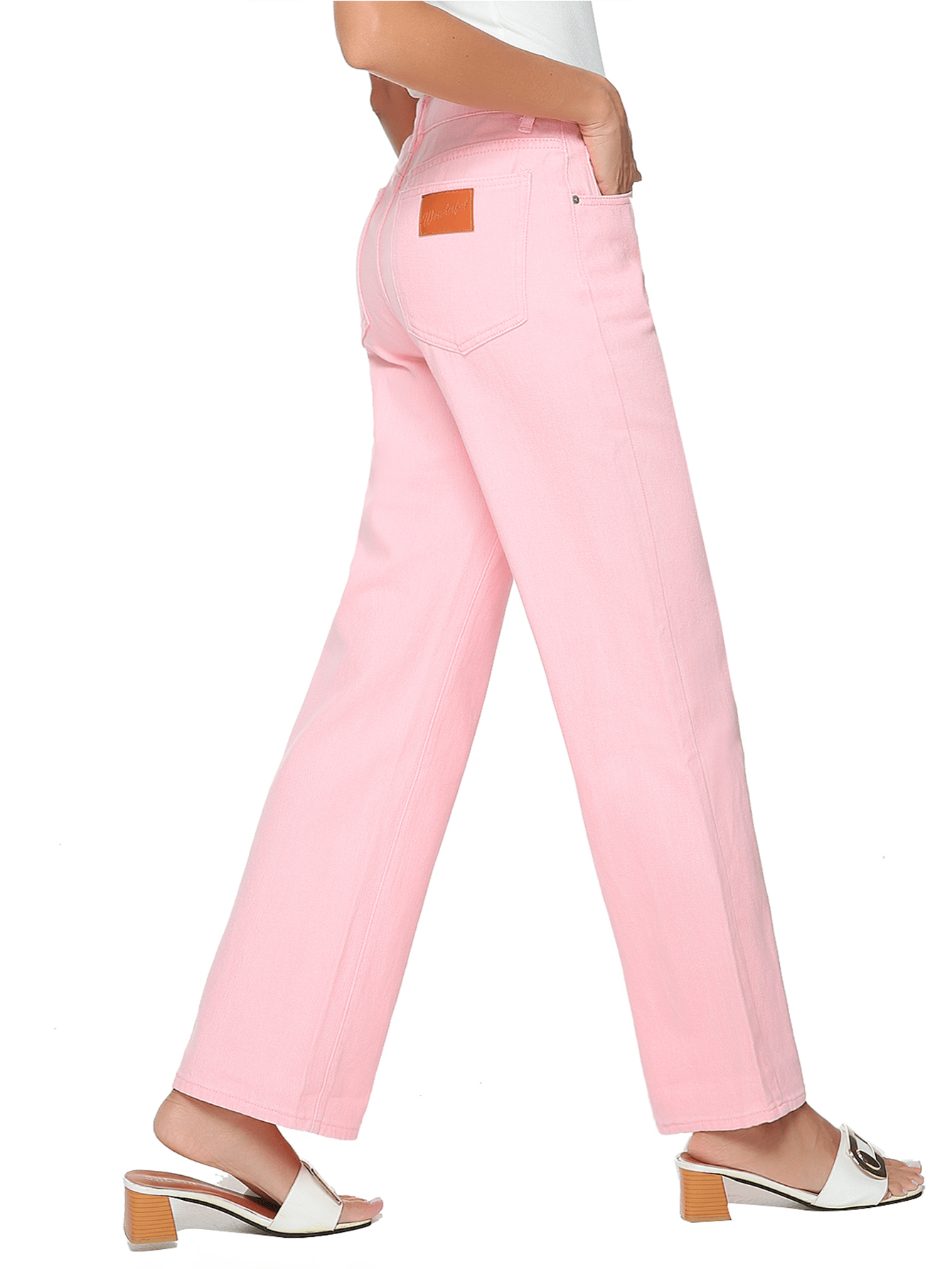 Loose Fit Straight Jeans, Slash Pockets Wide Leg Baggy Casual Stretchy Denim  Pants, Women's Denim Jeans & Clothing - Temu