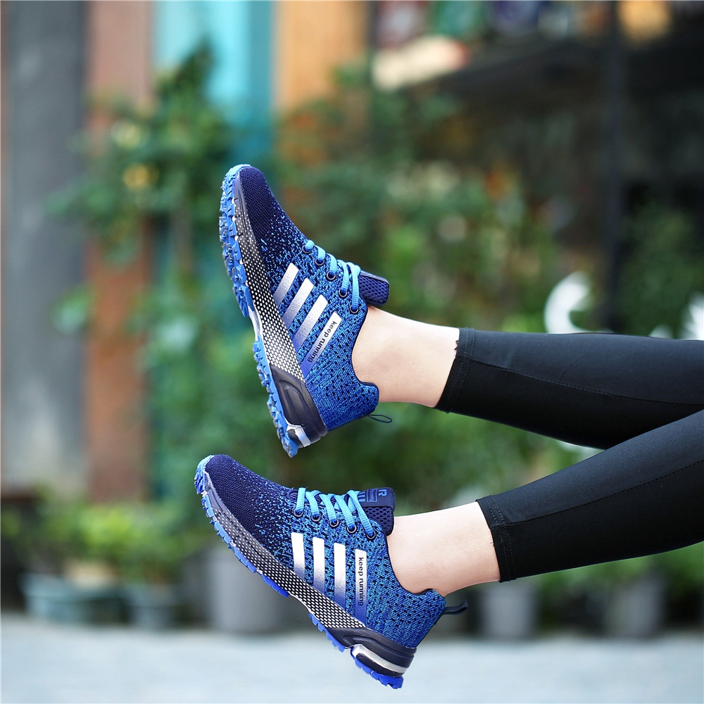Chaussures de Sport - Running - Homme - Bleu - Respirantes