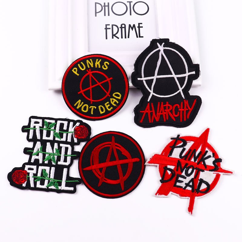 5pcs Punk Rock Patch For Clothes Stickers Applique