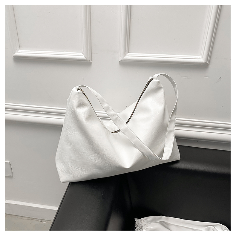 Faux Leather Large Capacity Bag, Tote Bag, Shoulder Bag - Clothing ...