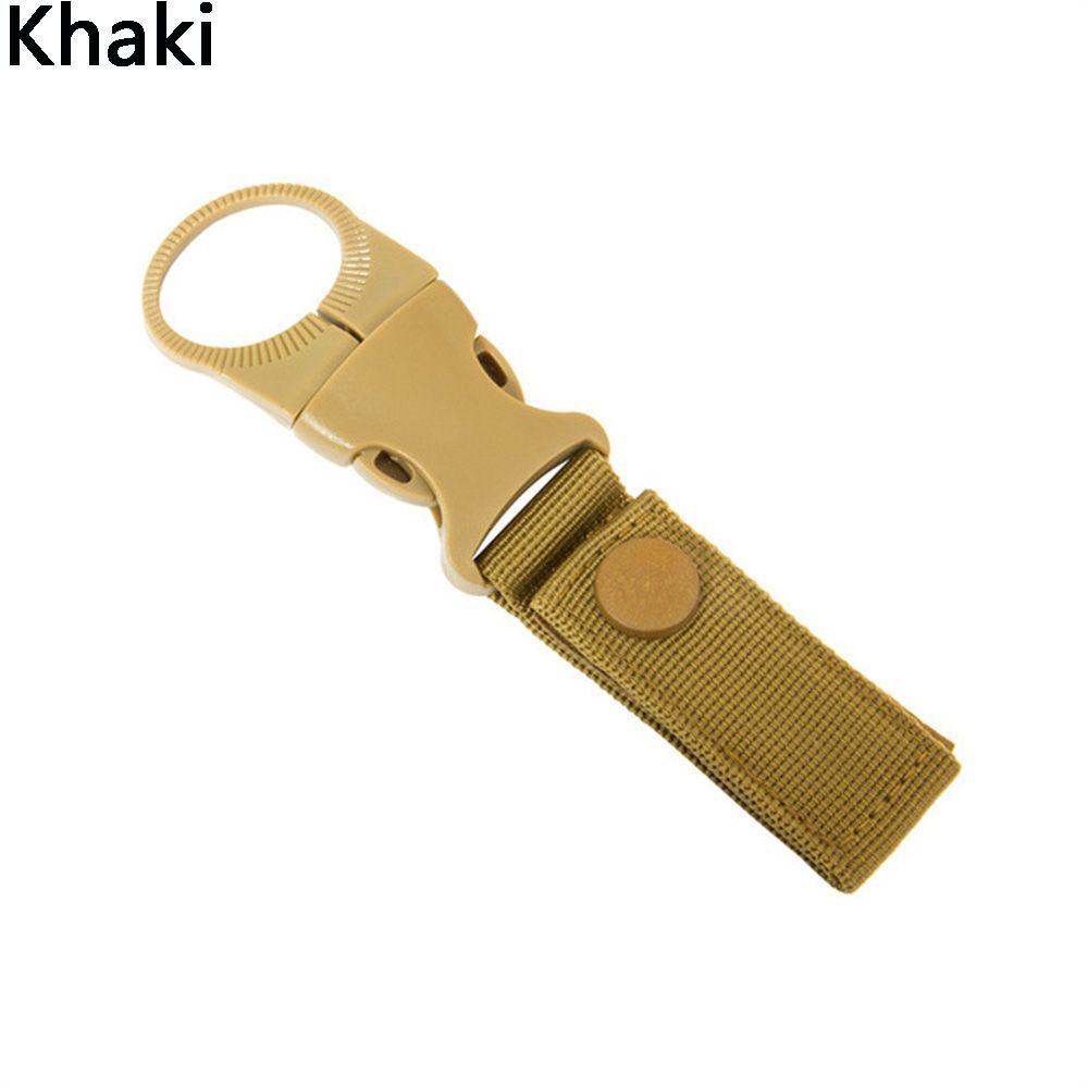 Water Bottle Outdoor Portable Water Bottle Ring Holder Buckle Hanging Water  Bottle Holder Hook--khaki