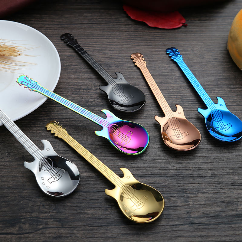 304 Stainless Steel Guitar Spoon Perfect For Coffee Ice - Temu Belgium