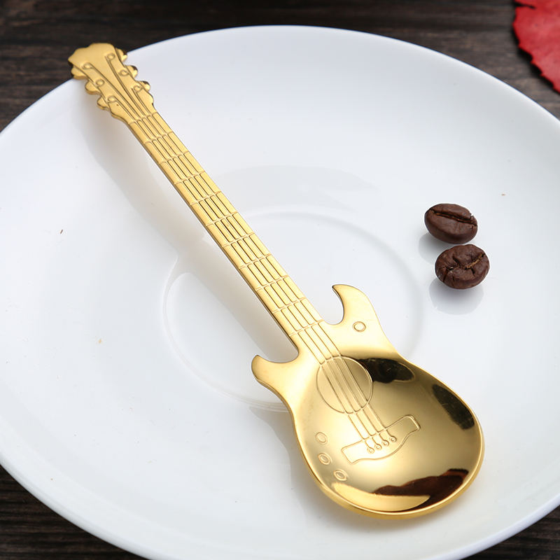 Metal Guitar Spoon Flatware Set 18/10 Stainless Steel Guitar - Temu